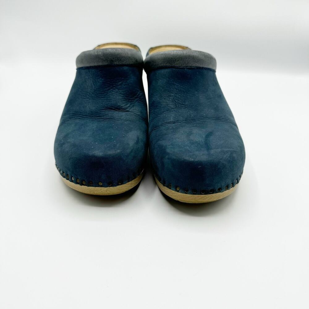 Dansko Sammy Mule Clogs Blue Leather Studded Comfort Heels EU 39 Cottagecore - Picture 6 of 9